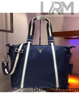 Prada Men's Nylon Top Handle Bag 2096 Navy Blue 2022