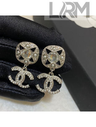 Chanel Star Short Earrings Silver 2022 031162