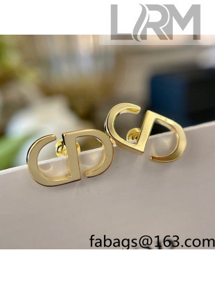 Dior Crystal CD Stud Earrings Gold 2022 040226