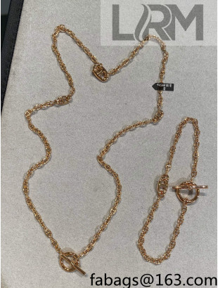 Hermes New Farandole Short Choker Necklace Gold 2022 040271