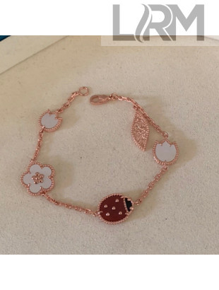 Van Cleef & Arpels Ladybug Bracelet Red/Rose Gold 2022 040281