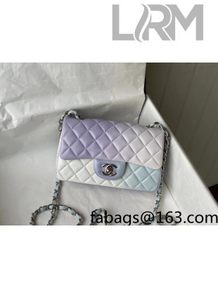 Chanel Gradient Mini Flap Bag A69900 Light Blue/Light Purple/White 2022