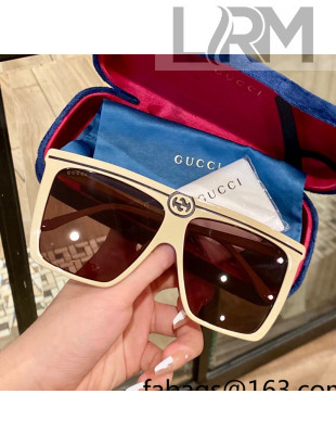 Gucci Sunglasses GG0733 Light Beige 2022  