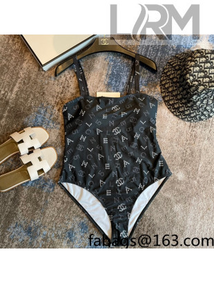 Chanel Crystal CC Swimwear Black 2022 032921