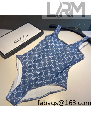 Gucci GG Swimwear Denim Blue 2022 032926