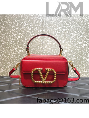 Valentino Alcove Camera Mini Bag in Grainy Calfskin 0058 Red 2022