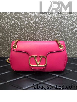 Valentino Stud Sign Nappa Leather Shoulder Bag Pink 2021