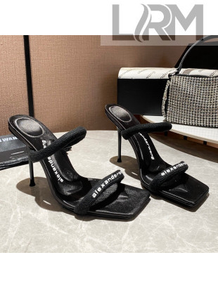 Alexander Wang Cotton Mules Sandals 10cm Black/White 2021 06