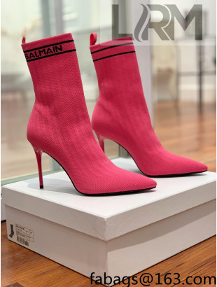 Balmain Knit Ankle Boots Pink/Black 2021 120415