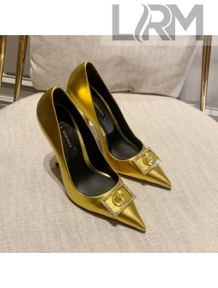 Versace Calfskin High Heel Pumps 11cm Gold 2022 032813