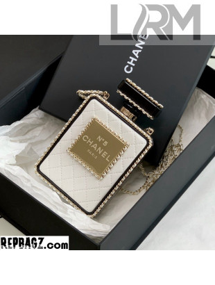 2022 Chanel Lambskin Bottle Evening Bag AS3263 in White