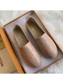 Louis Vuitton Monogram Embroidered Espadrilles Apricot 2019 (For Women and Men)