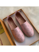 Louis Vuitton Monogram Embroidered Espadrilles Pink 2019 (For Women and Men)