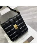 Bottega Veneta Marie Quilted Calfskin Slim Padded Shoulder Bag Black 2019 