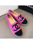 Chanel Tweed Flat Espadrilles G29762 Pink/Black 2020