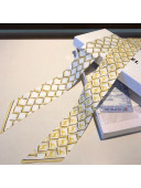Chanel Quilting CC Print Silk Slim Bandeau Scarf 5x120cm Yellow 2020