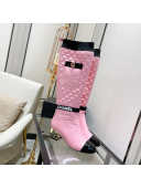 Chanel Mixed Fibers High Boots G38428 Pink 2021 