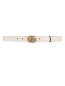 Gucci Calfskin Belt 25mm with GG Buckle White/Gold 2020