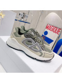 Dior B30 Sneakers in Mesh and Technical Fabric Olive Green/Grey 2021 02