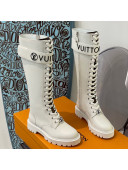Louis Vuitton Territory Flat High Range Leather Boots White 2021