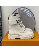 Louis Vuitton Territory Flat Ankle Range Leather Boots White 2021
