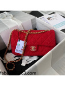 Chanel Sequins Tweed Medium Flap Bag AS2820 Red 2021 