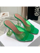 Amina Muaddi TPU Heel Slide Sandals 9.5cm Green 2021 49