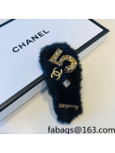 Chanel Fur Headband Black 2021 122151