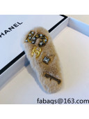 Chanel Fur Headband Beige 2021 122150