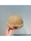 Celine Shearling Round Hat Brown 2021 122115