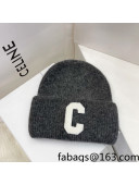 Chanel Knit Hat Dark Grey 2021 122237
