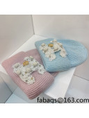 Chanel Rabbit Fur Knit Hat Blue/Pink 2021 122240