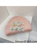 Chanel Rabbit Fur Knit Hat Pink 2021 122241