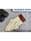 Balenciaga Socks White/Coffee 2021 122224