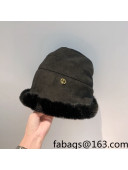 Dior Shearling Bucket Hat Black 2021 51