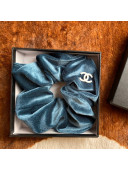 Chanel Velvet Hair Ring Blue 2021 69
