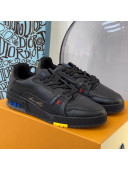 Louis Vuitton LV Trainer Leather Sneakers Black 2021 85 