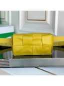 Bottega Veneta Belt Cassette Bag in Wax Maxi-Woven Calfskin Mirabelle Yellow 2021
