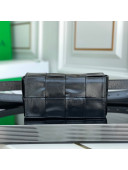 Bottega Veneta Belt Cassette Bag in Wax Maxi-Woven Calfskin Black 2021