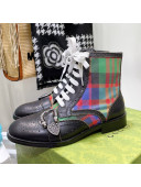 Gucci Vintage Check Ankle Boots Black/Multicolor 2021