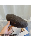 Chanel Wool Beret Hat Gray 2021 16
