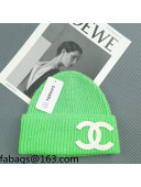 Chanel Knit Hat Green 2021 25