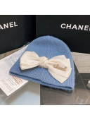 Chanel Knit Hat with Bow Blue 2021 32