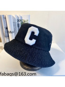 Celine Denim C Bucket Hat Black 2021