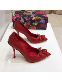 Dolce & Gabbana DG Calf Leather Pumps 10.5cm Red 2021
