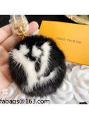 Louis Vuitton LV Fur Bag Charm and Key Holder Black 2021 05