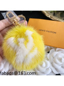 Louis Vuitton LV Fur Bag Charm and Key Holder Yellow 2021 18
