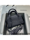 Balenciaga Neo Classic Mini Bag in Grained Calfskin All Black 2021 638512