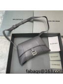 Balenciaga Hourglass Sling Back Small Bag in Smooth Leather Dark Grey 2021 180609