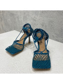 Bottega Veneta Cord Mesh High Heel Sandals 9cm Blue 2022